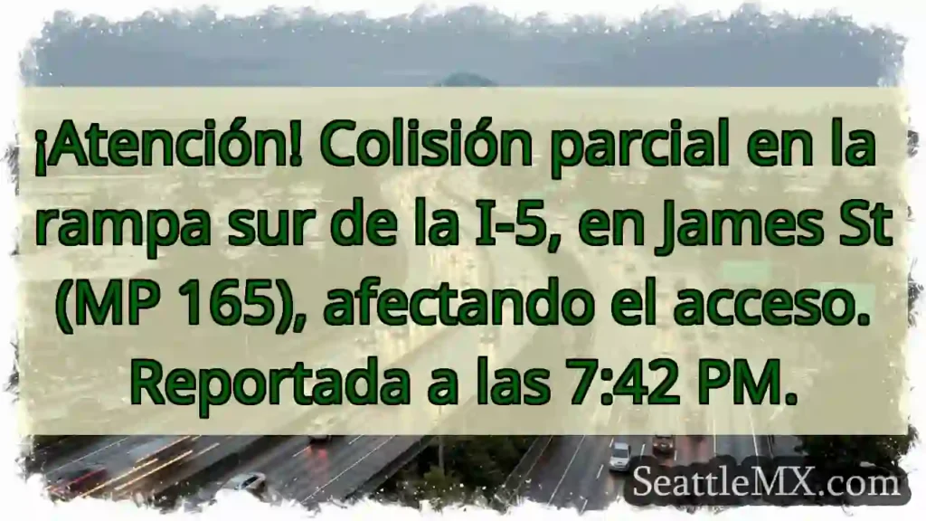 Noticias de transporte de Seattle 5 ¡Accidente I-5! James St. Tráfico afectada.
