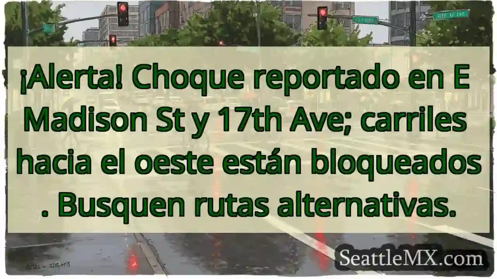 Noticias de transporte de Seattle 9 ¡Choque! E Madison & 17th. Carriles W bloqueados.