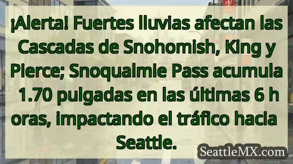 ¡Lluvias intensas! Tráfico afectado.