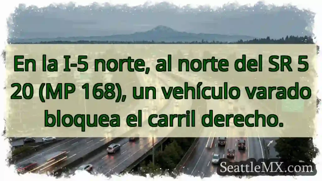 Vehículo varado en I-5 N, MP 168