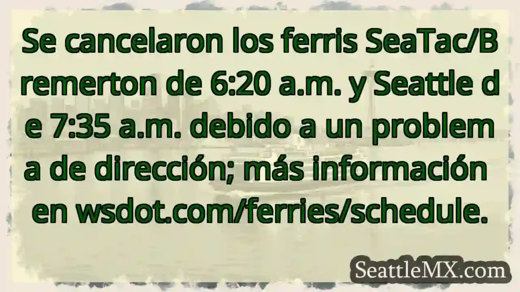 ¡Ferris cancelados! Problema de dirección.