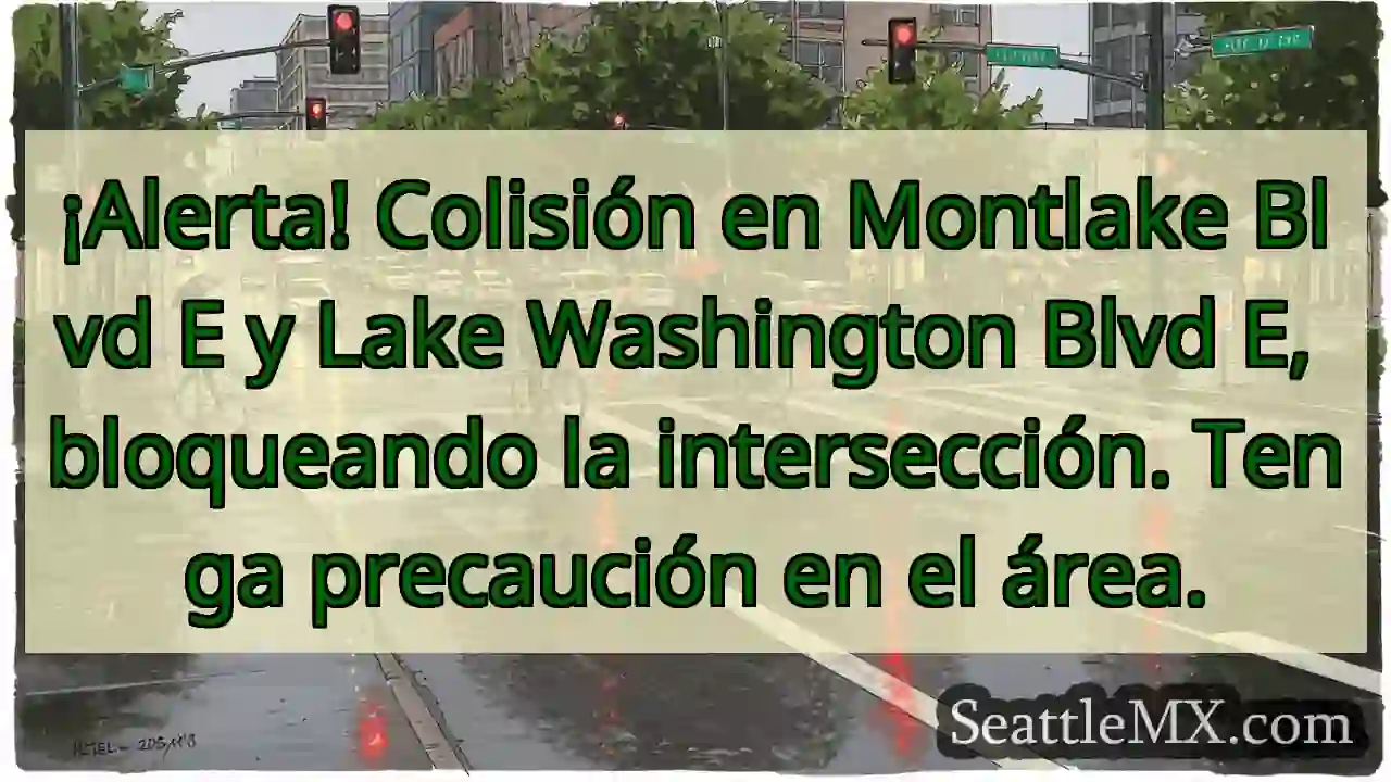 ¡Atención! Colisión en Montlake. ¡Precaución! 1 ¡Atención! Colisión en Montlake. ¡Precaución!