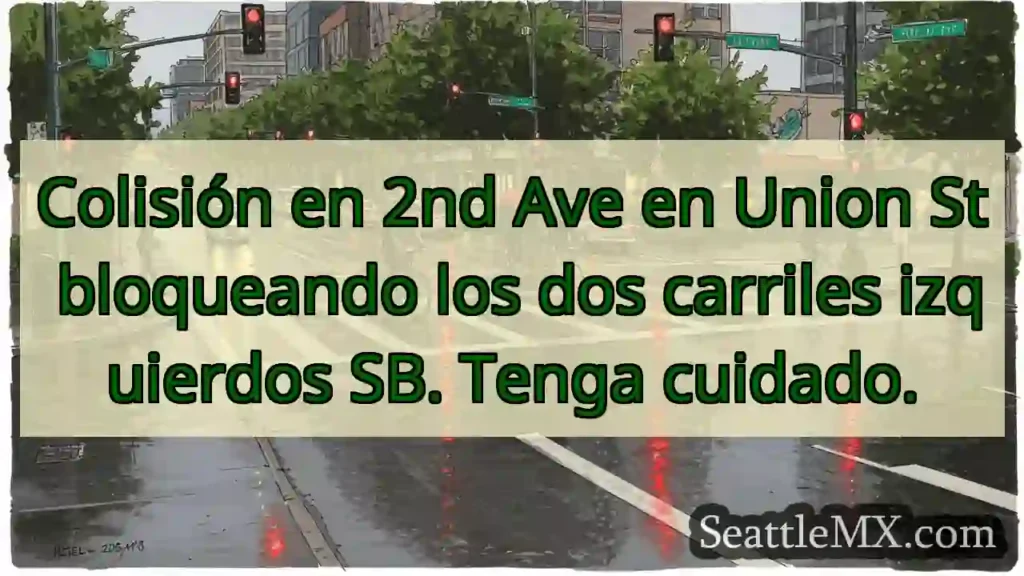Colisión en 2nd Ave en Union St bloqueando los