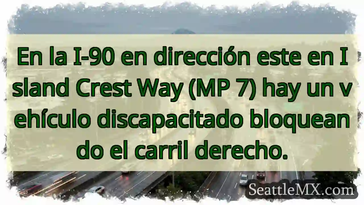 En la I-90 en dirección este en Island Crest Way