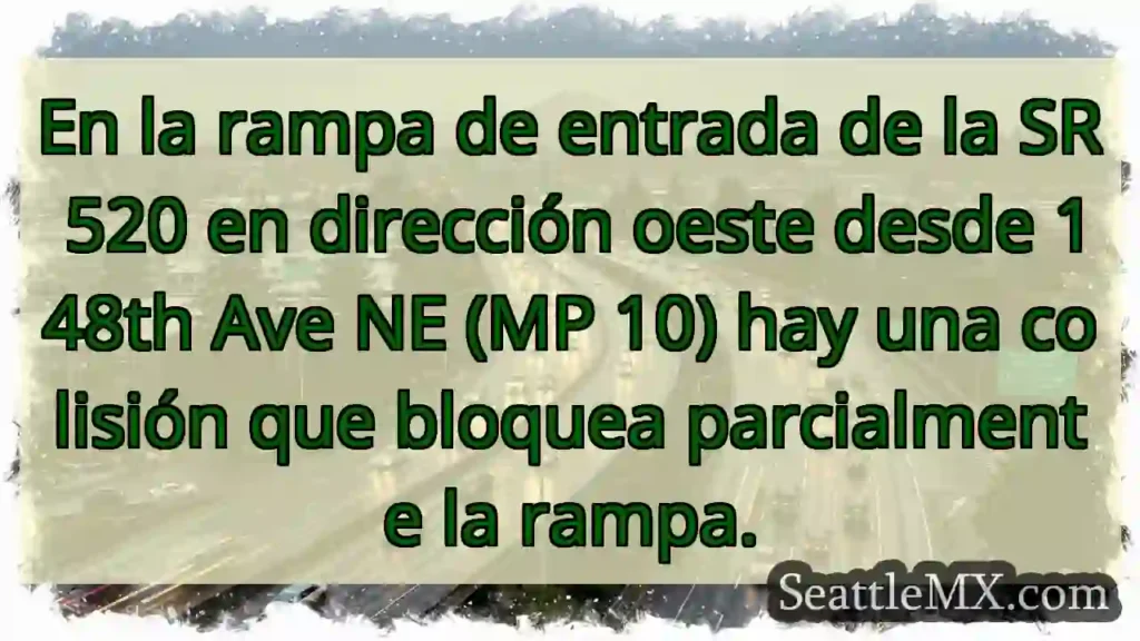 En la rampa de entrada de la SR 520 en dirección