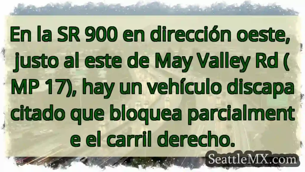 En la SR 900 en dirección oeste, justo al este de