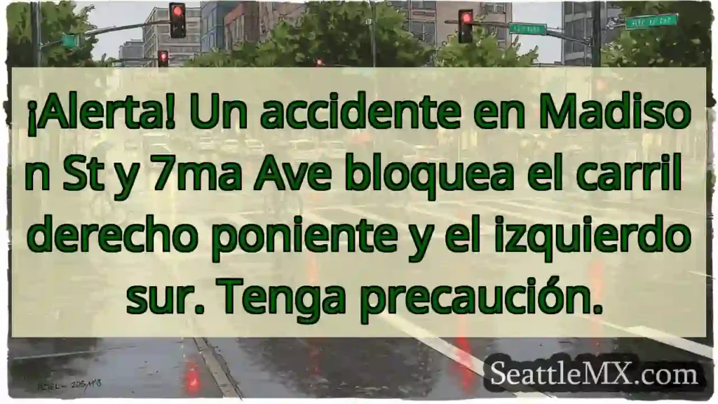 ¡Accidente! Madison & 7ma. ¡Cuidado!