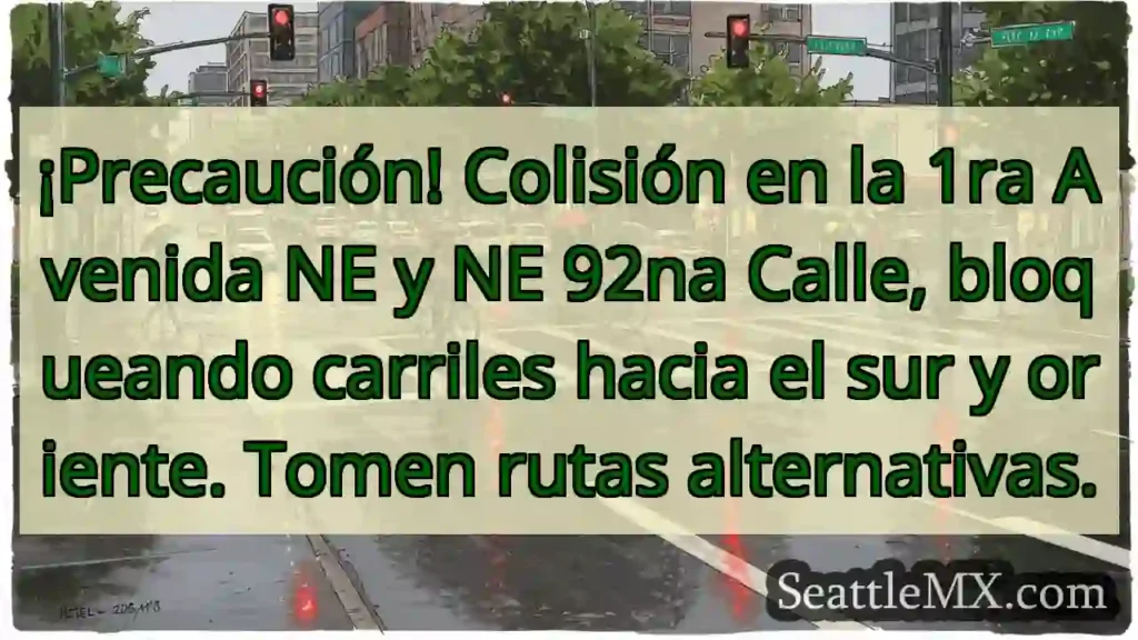 ¡Choque! 1Av NE x 92 Calle. Evite la zona.