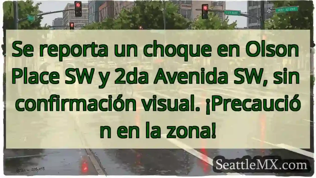 ¡Choque! Olson Place SW y 2da Av SW