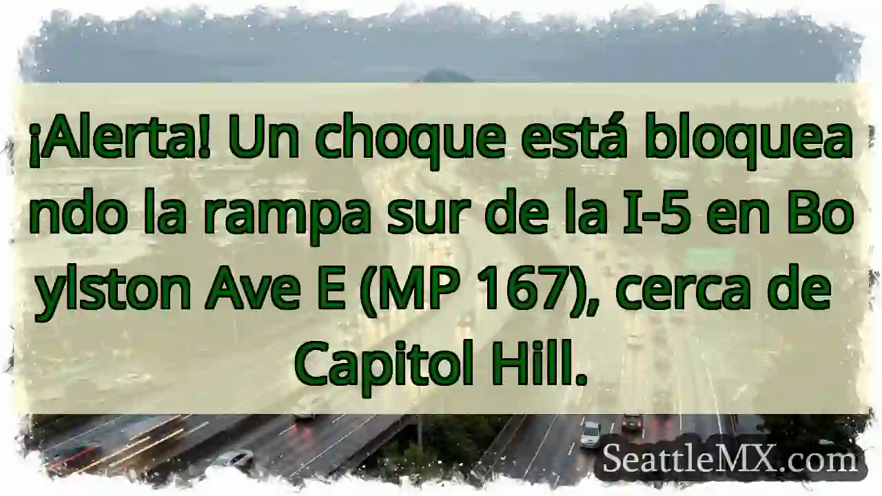 ¡Choque! I-5 Sur bloqueada