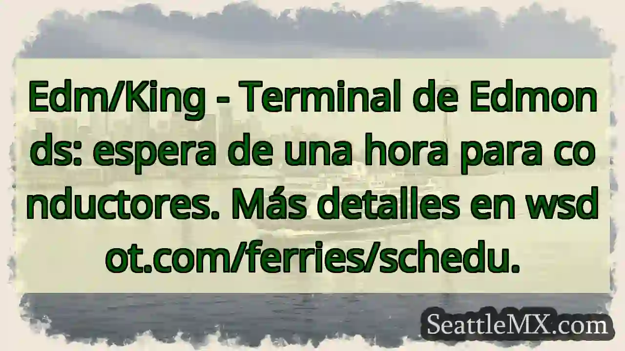 Edm: 1 hora de espera ⛴️