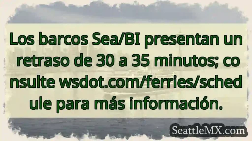 ¡Atención! Ferry retrasado 30-35 min.