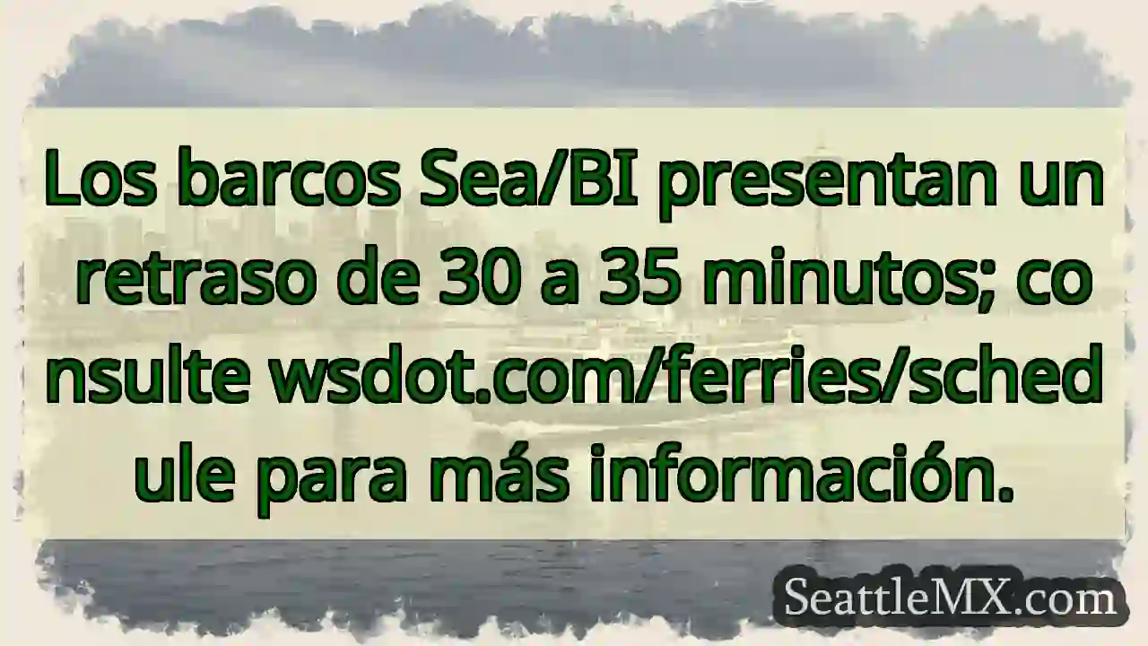 ¡Atención! Ferry retrasado 30-35 min.