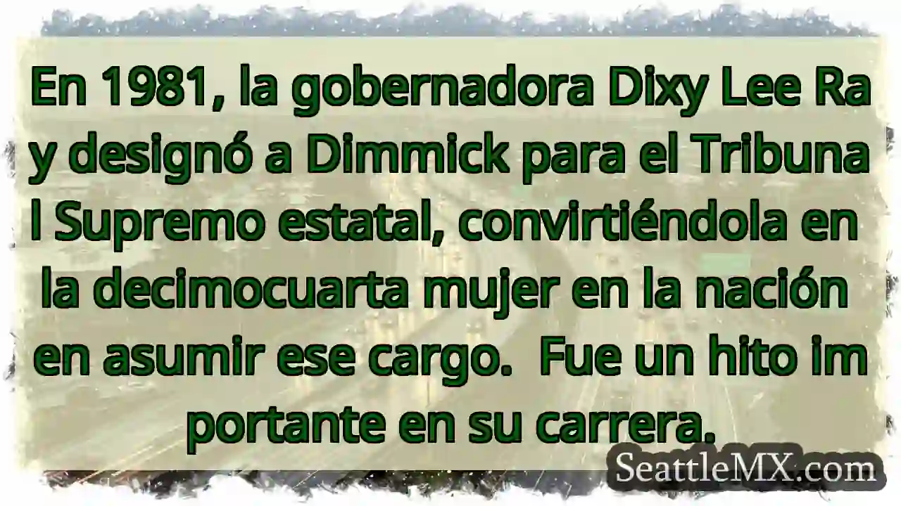 ¡Un hito! Dimmick en el Tribunal Supremo estatal