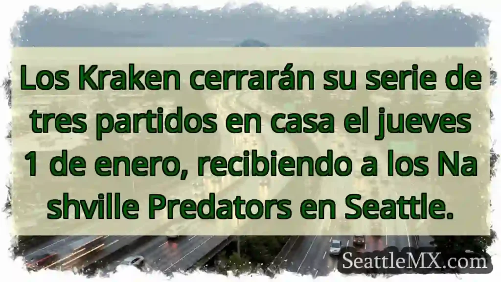¡Kraken vs. Predators! Jueves 1 de enero en
