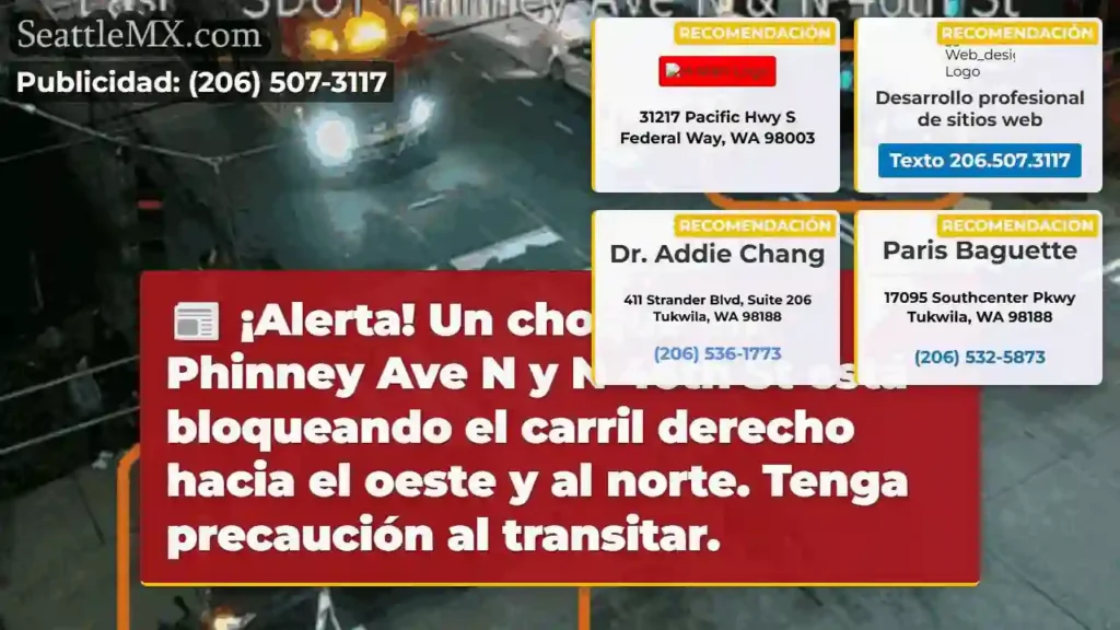 ¡Choque! Phinney Ave N. ¡Cuidado!