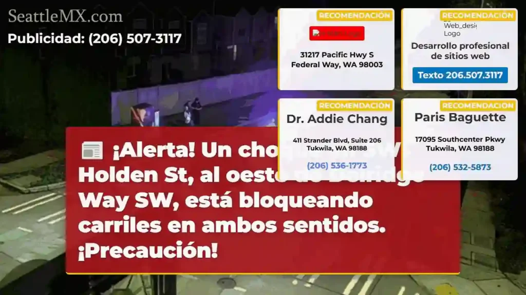 Noticias de transporte de Seattle 9 ¡Choque! SW Holden St. ¡Cuidado!