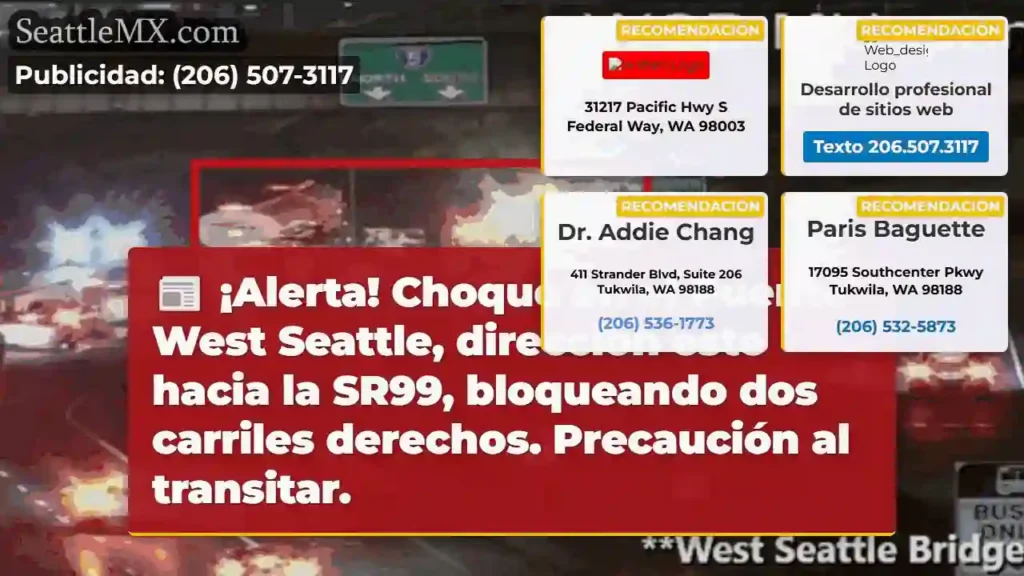 ¡Choque! Puente West Seattle. ¡Cuidado!