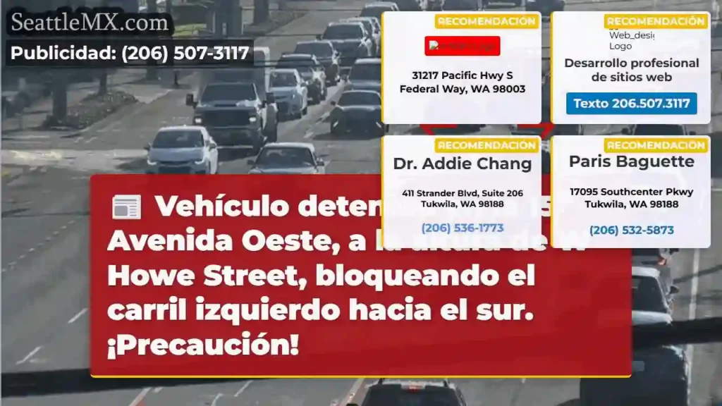 ¡Atención! Vehículo bloquea carril izquierdo en