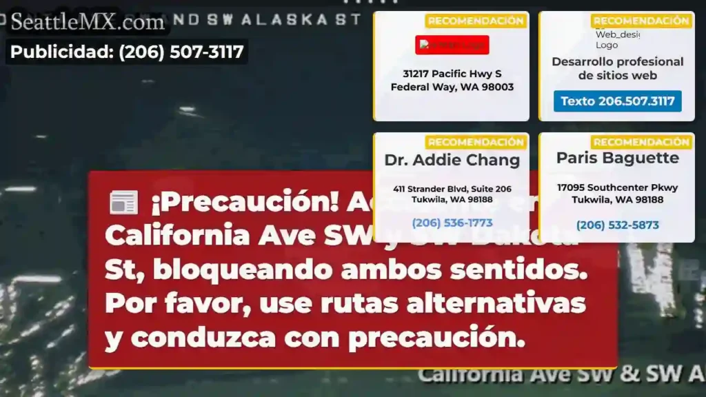 Noticias de transporte de Seattle 11 ¡Atención! Accidente en CA SW