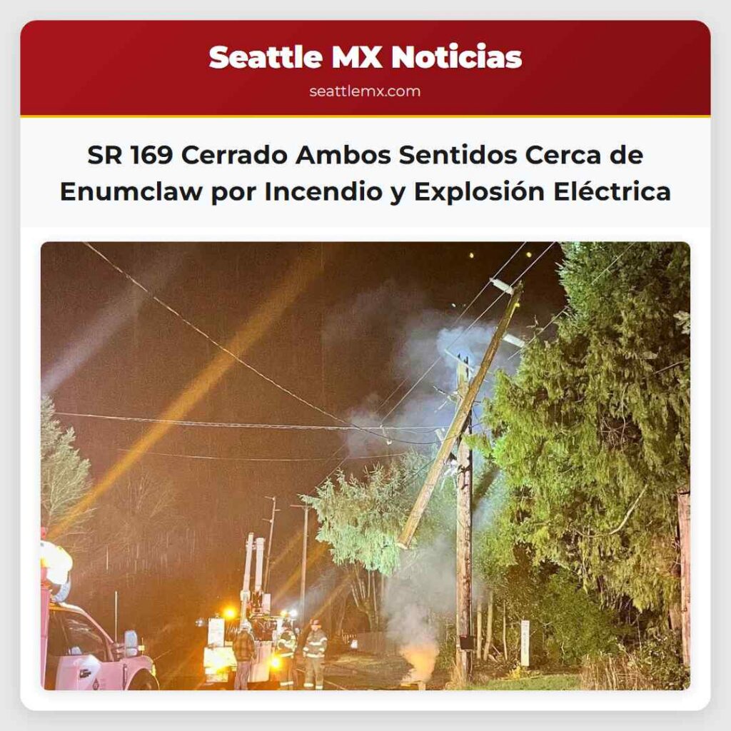 SR 169 Cerrado Ambos Sentidos Cerca de Enumclaw