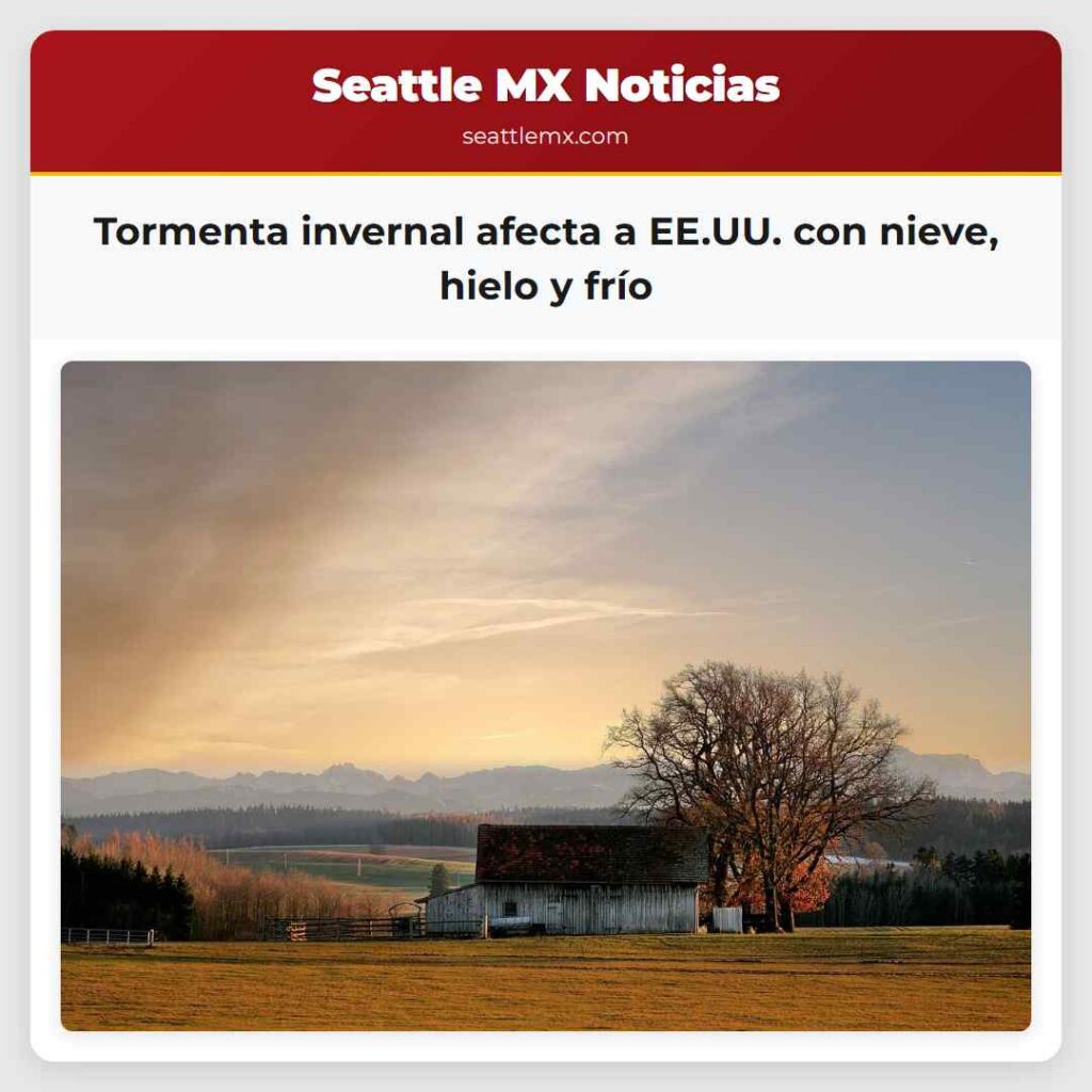 Tormenta invernal afecta a EE.UU. con nieve,