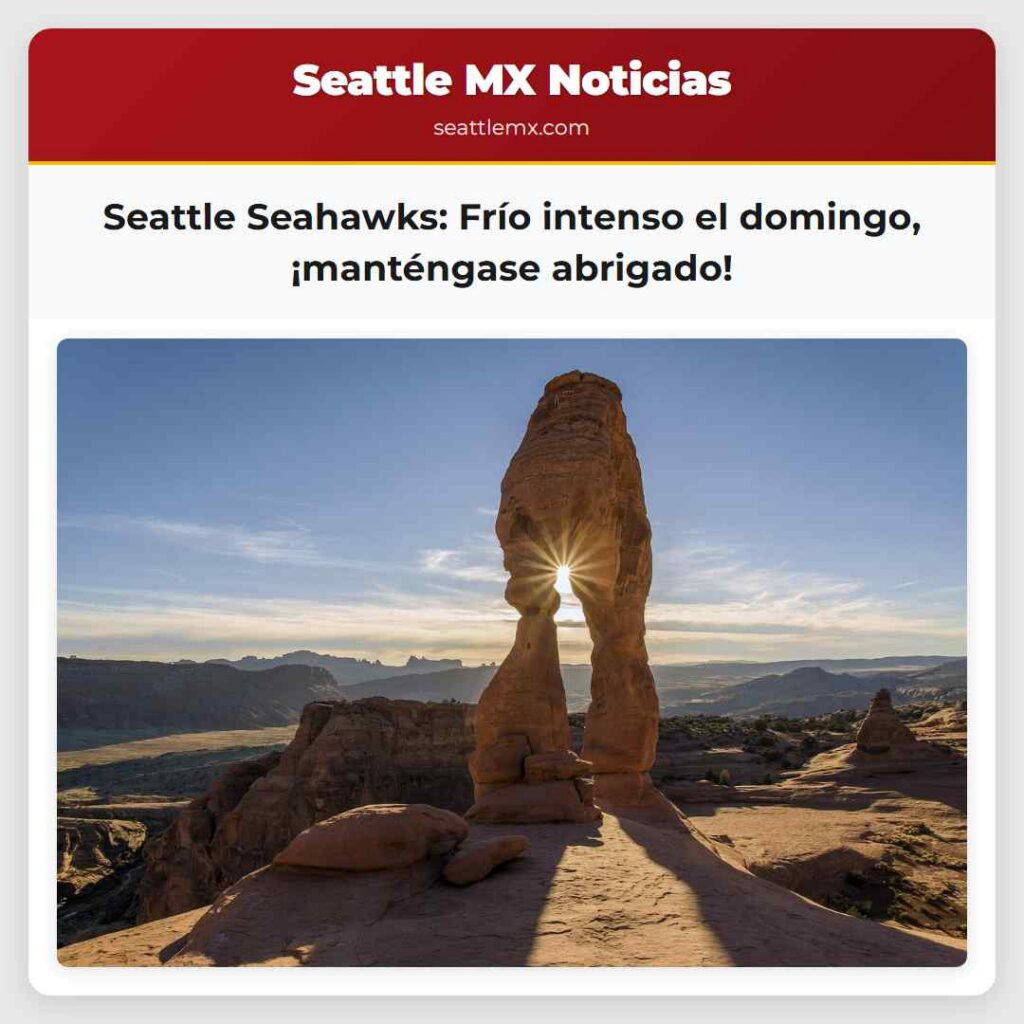 Seattle Seahawks: Frío intenso el domingo,