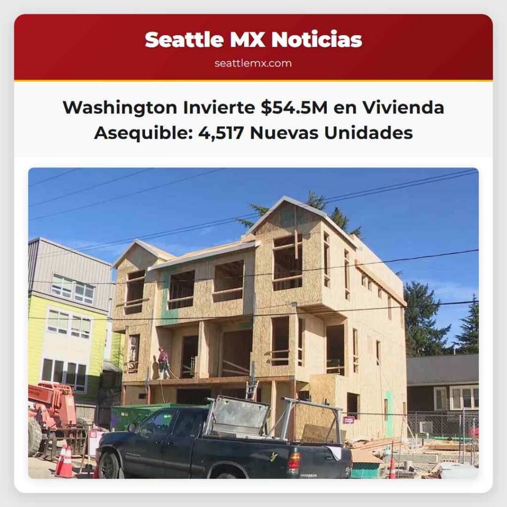 Washington Invierte $54.5M en Vivienda Asequible: