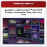 Luces Boreales Iluminan el Cielo de Washington tras Intensa Tormenta Geomagnética