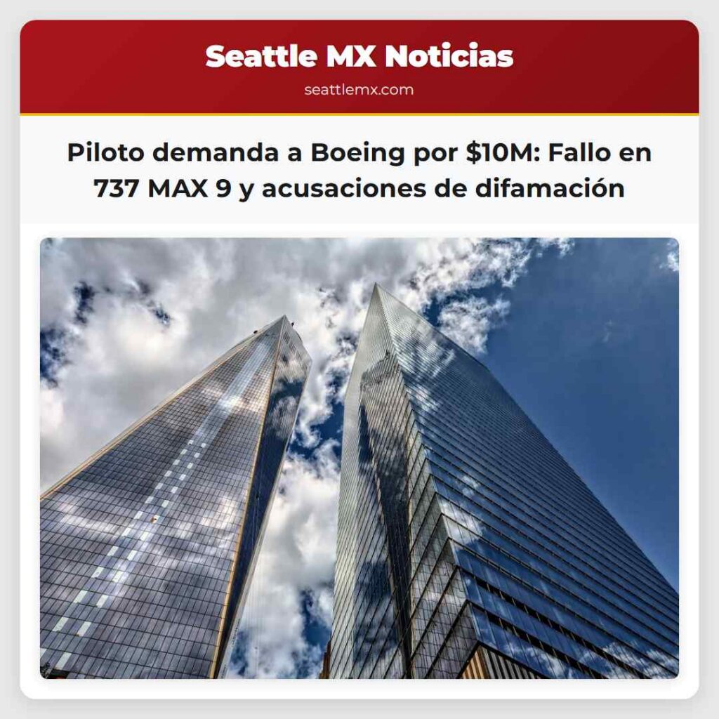 Piloto demanda a Boeing por $10M: Fallo en 737