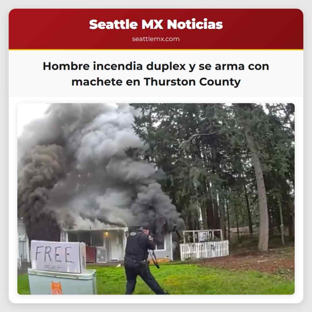 Hombre incendia duplex y se arma con machete en