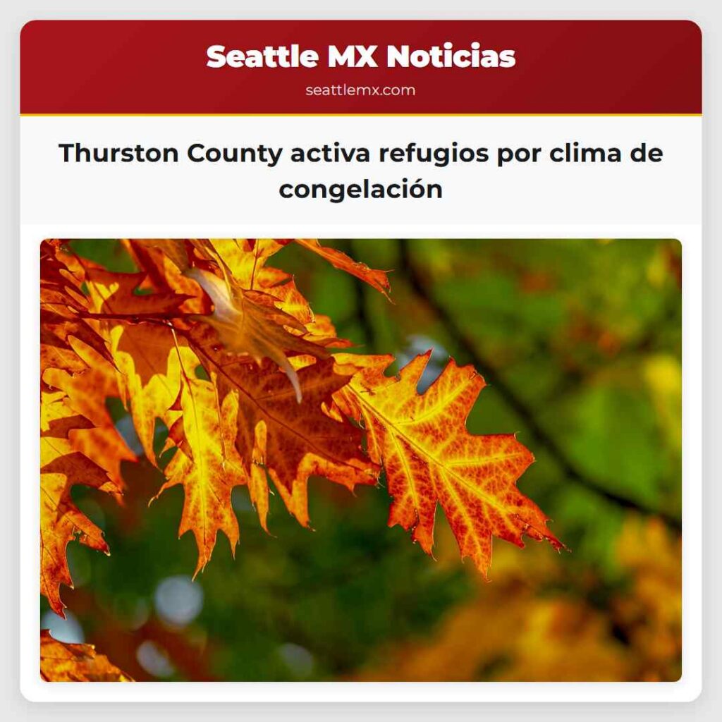 Thurston County activa refugios por clima de