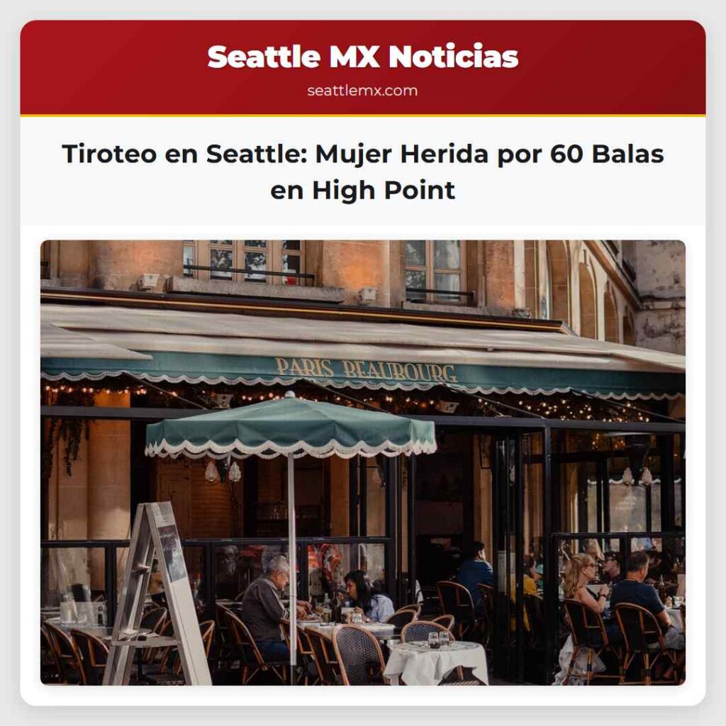 Tiroteo en Seattle: Mujer Herida por 60 Balas en