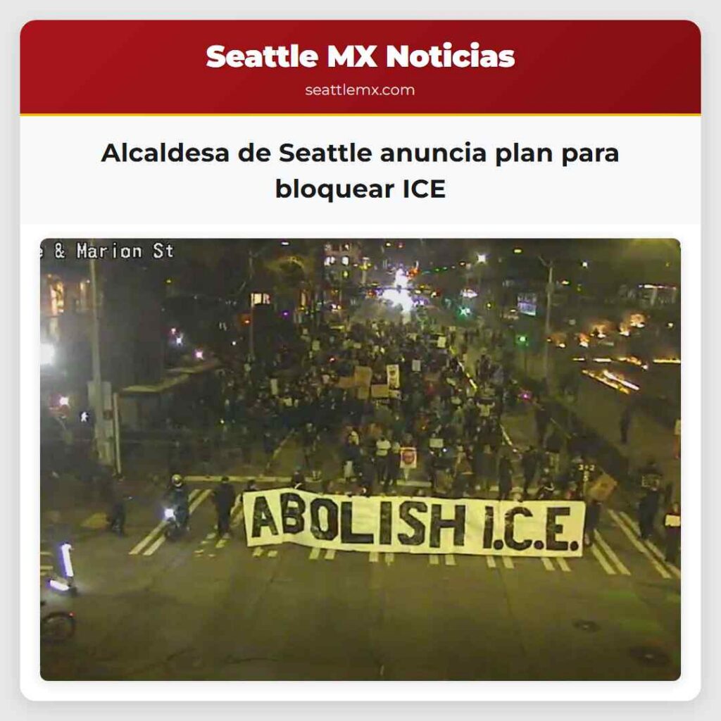 Alcaldesa de Seattle anuncia plan para bloquear