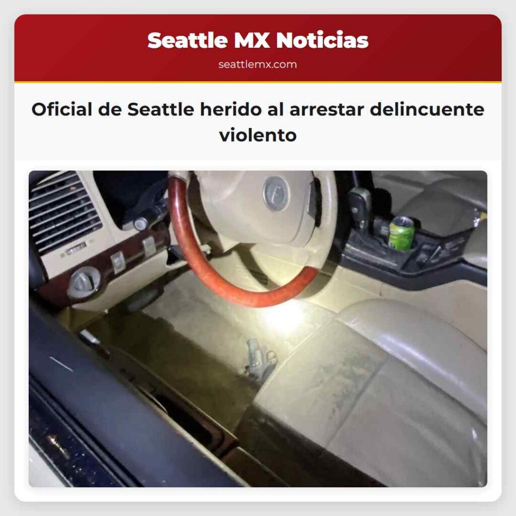 Oficial de Seattle herido al arrestar delincuente