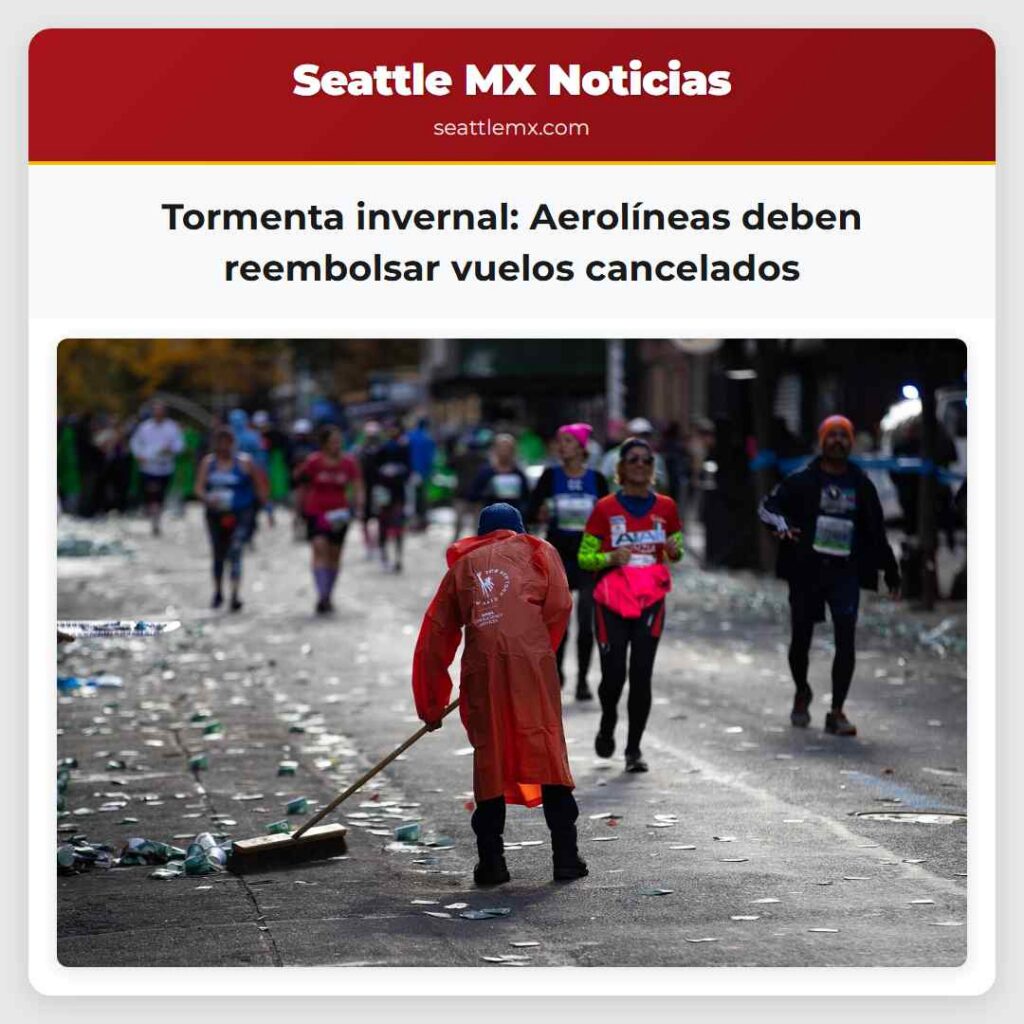 Tormenta invernal: Aerolíneas deben reembolsar