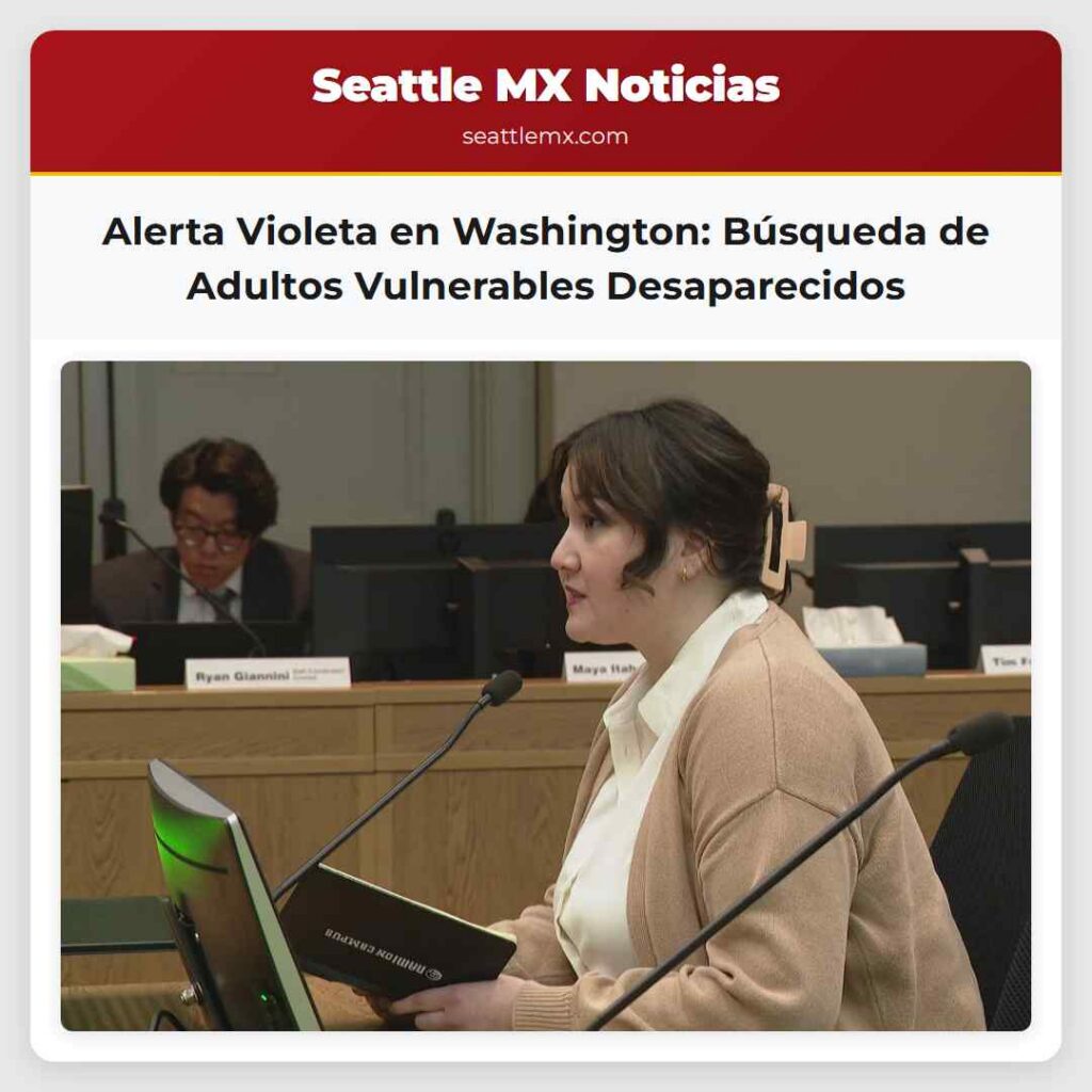 Alerta Violeta en Washington: Búsqueda de Adultos