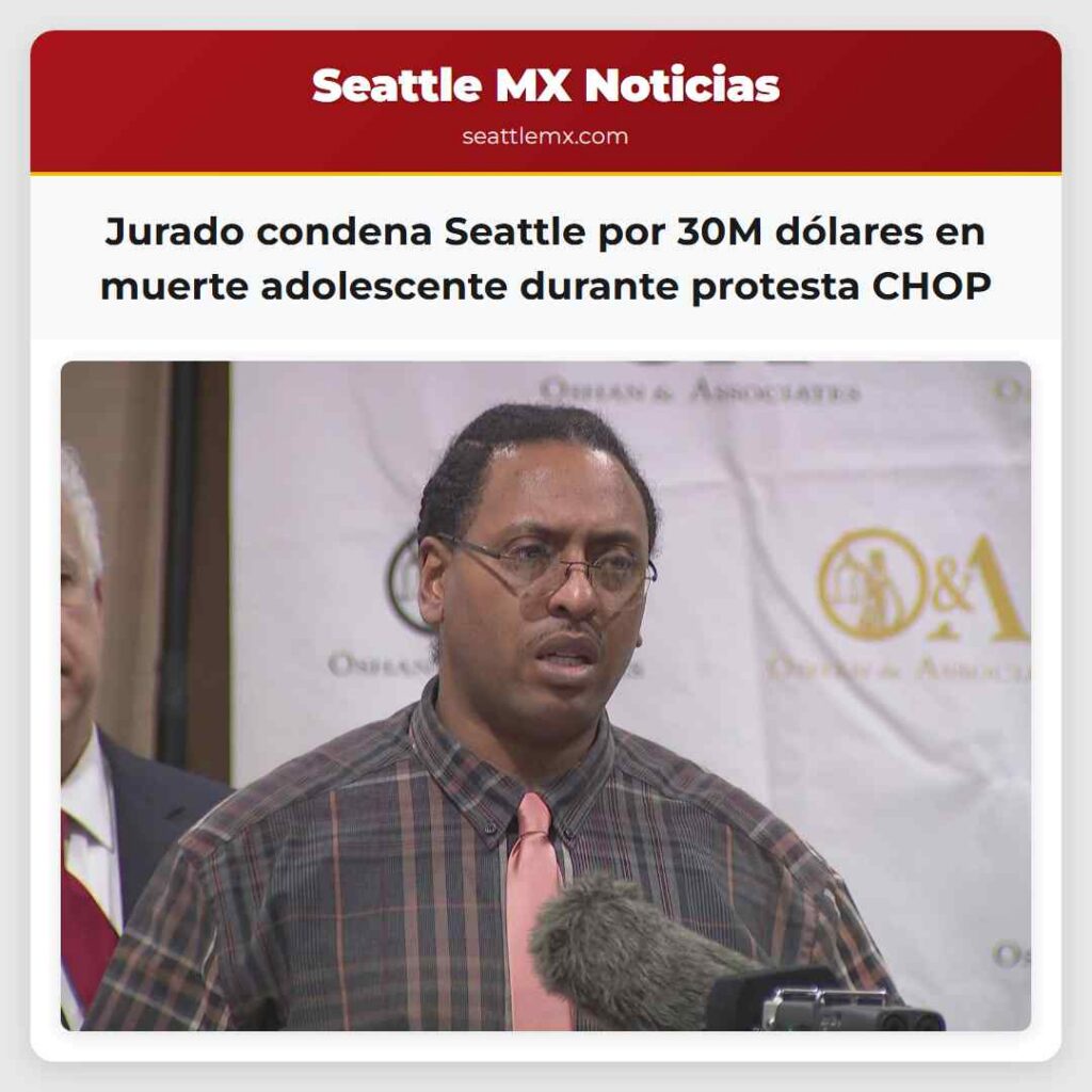 Jurado condena Seattle por 30M dólares en muerte