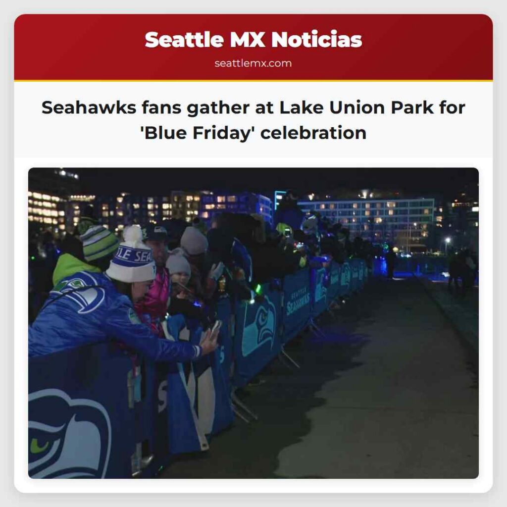 Seahawks fans gather at Lake Union Park for 'Blue