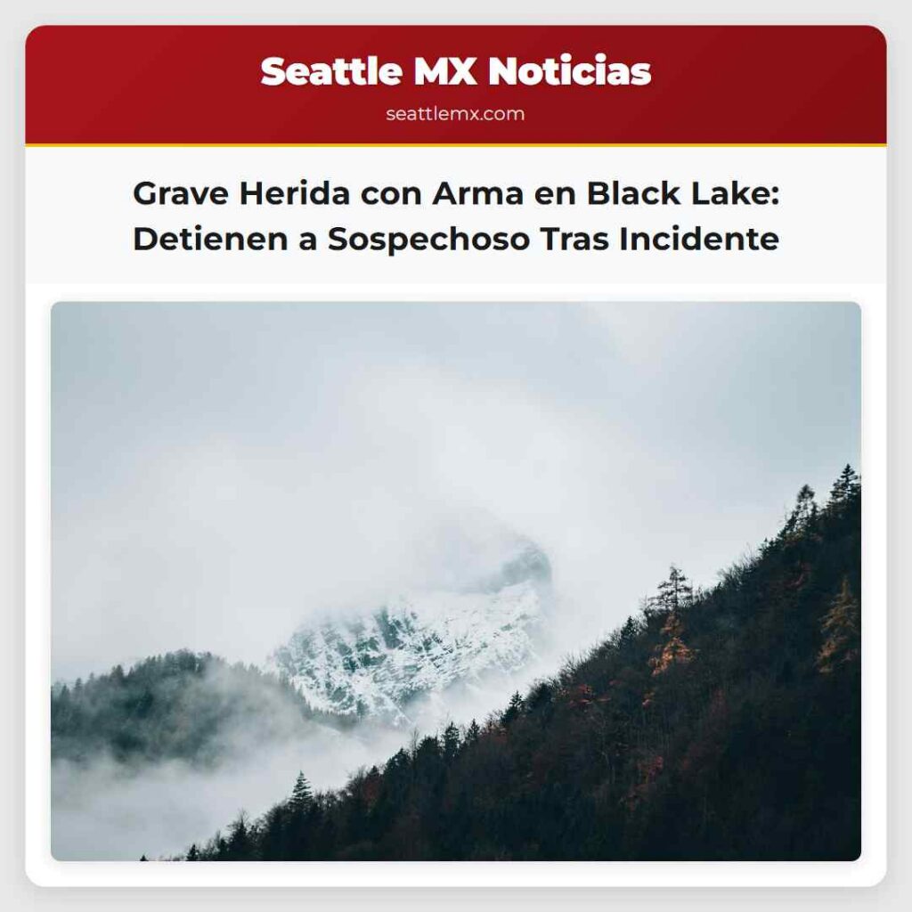 Grave Herida con Arma en Black Lake: Detienen a