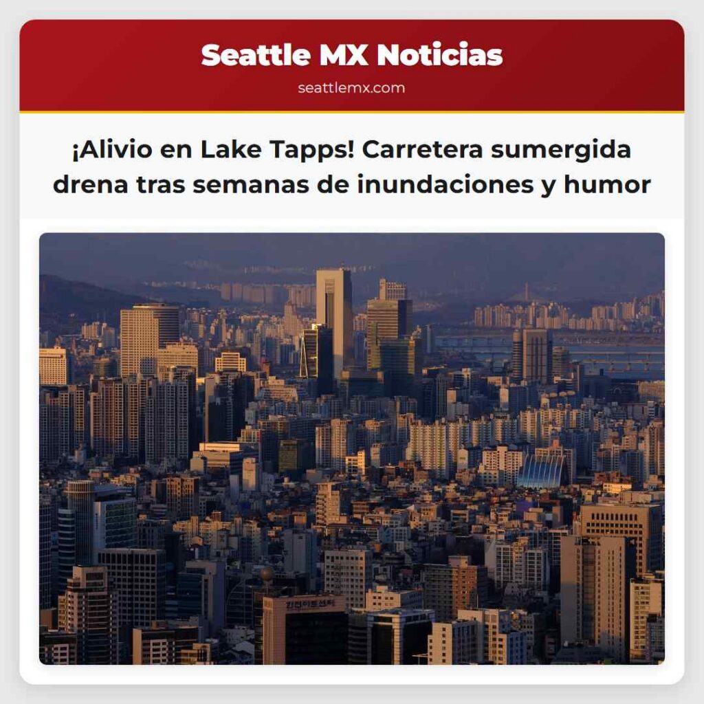 ¡Alivio en Lake Tapps! Carretera sumergida drena