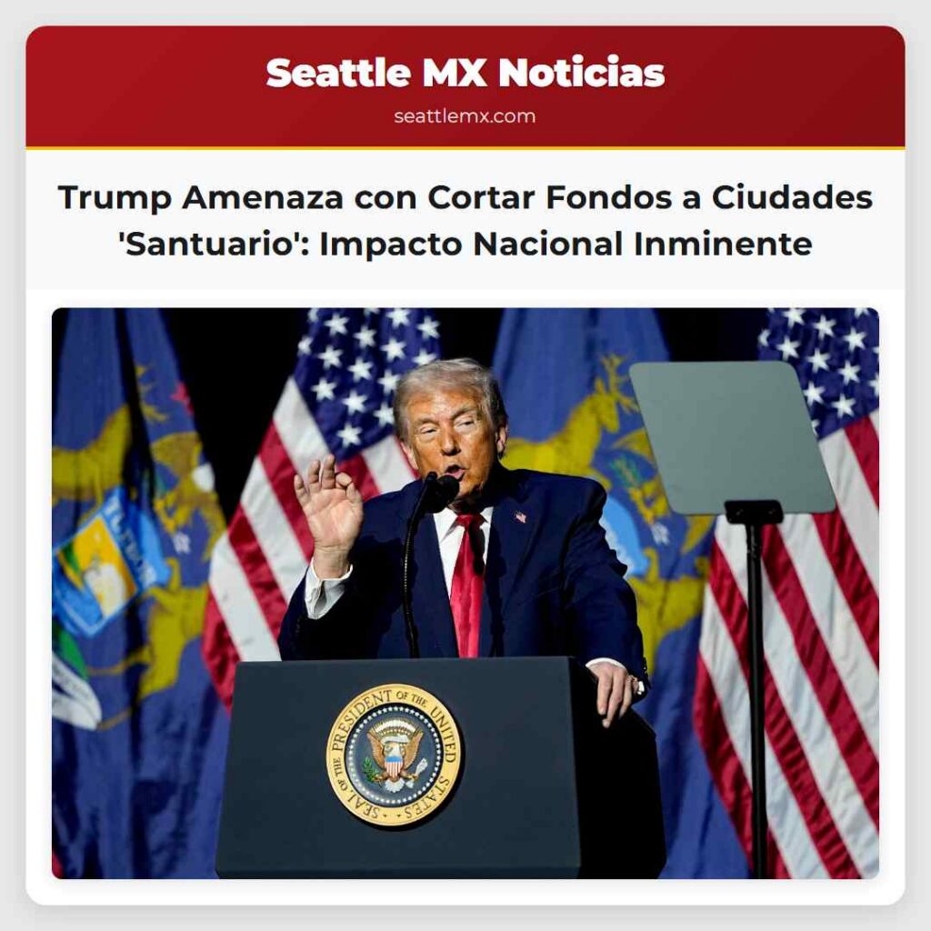 Trump Amenaza con Cortar Fondos a Ciudades