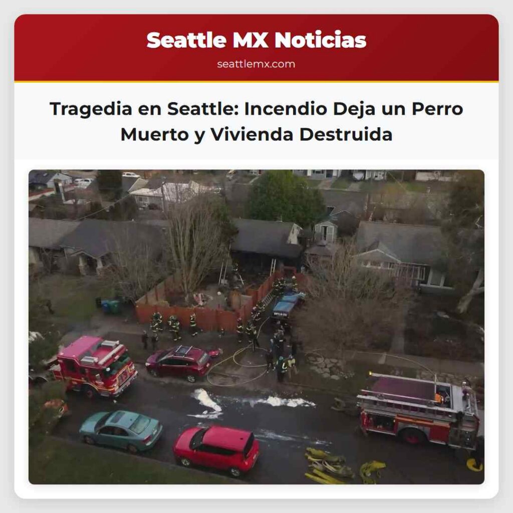 Noticias De Seattle 6 Tragedia en Seattle: Incendio Deja un Perro
