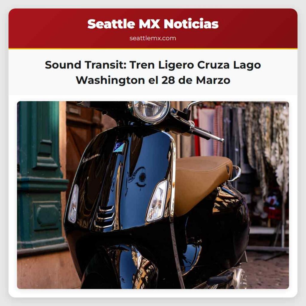 Sound Transit: Tren Ligero Cruza Lago Washington