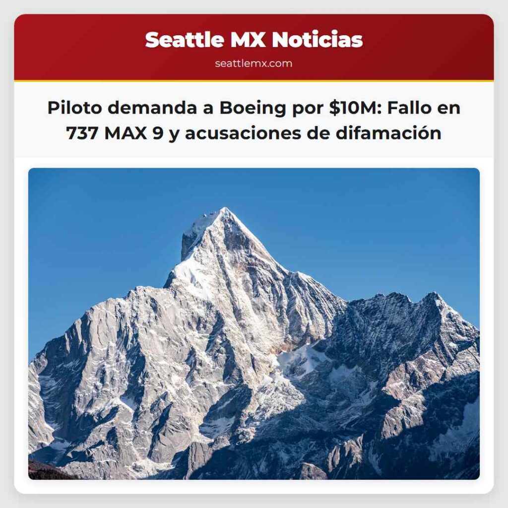 Piloto demanda a Boeing por $10M: Fallo en 737