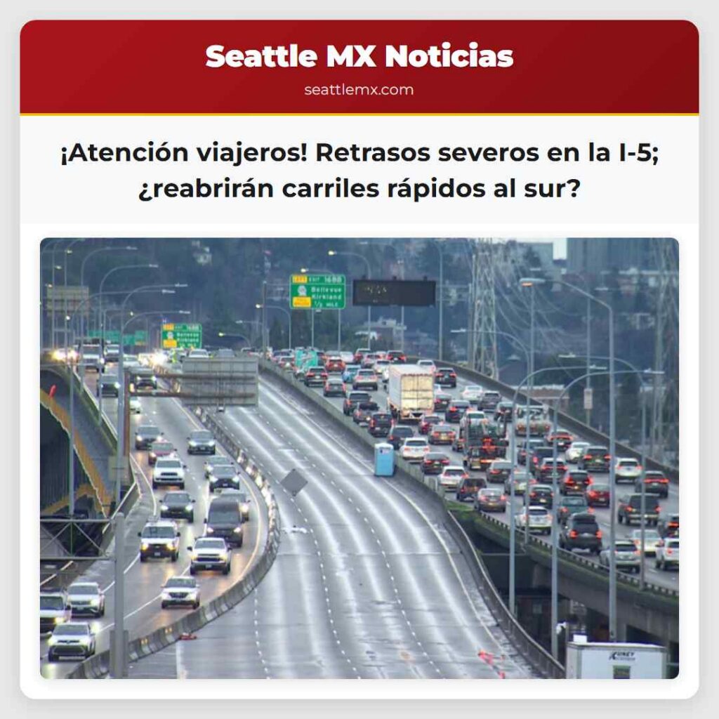 ¡Atención viajeros! Retrasos severos en la I-5;