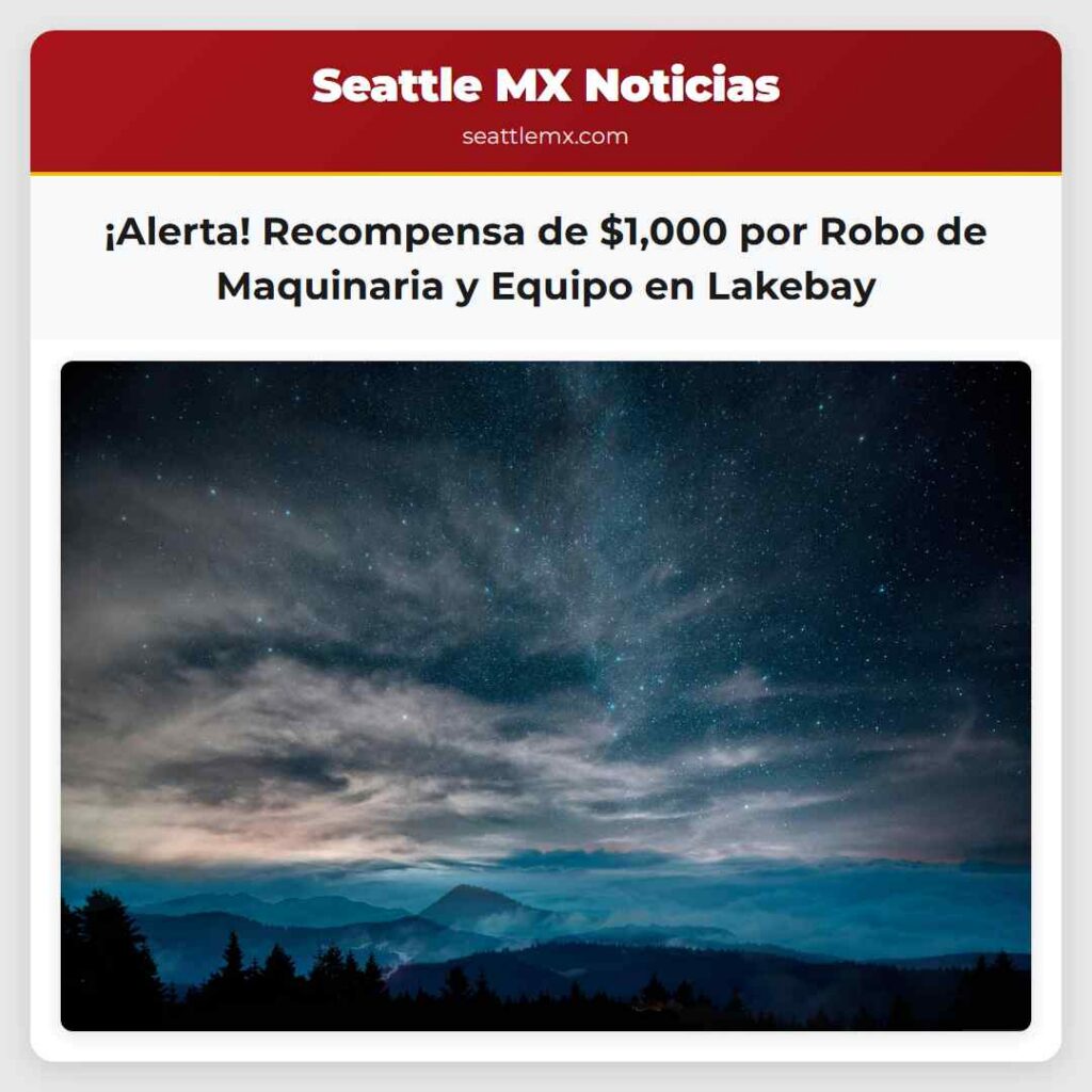 ¡Alerta! Recompensa de $1,000 por Robo de