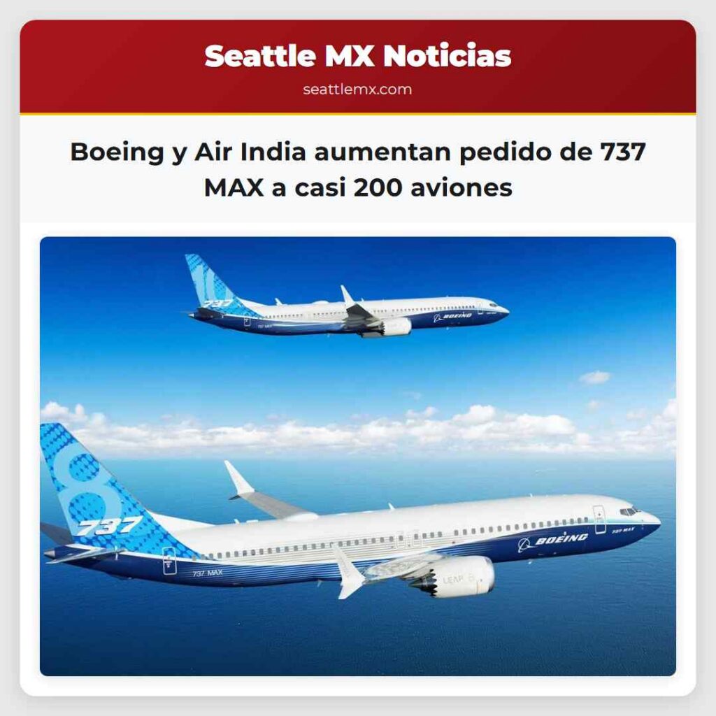 Boeing y Air India aumentan pedido de 737 MAX a