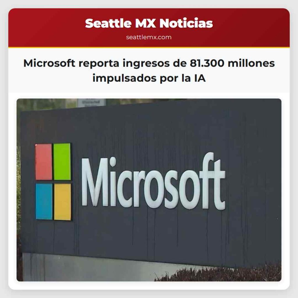 Microsoft reporta ingresos de 81.300 millones