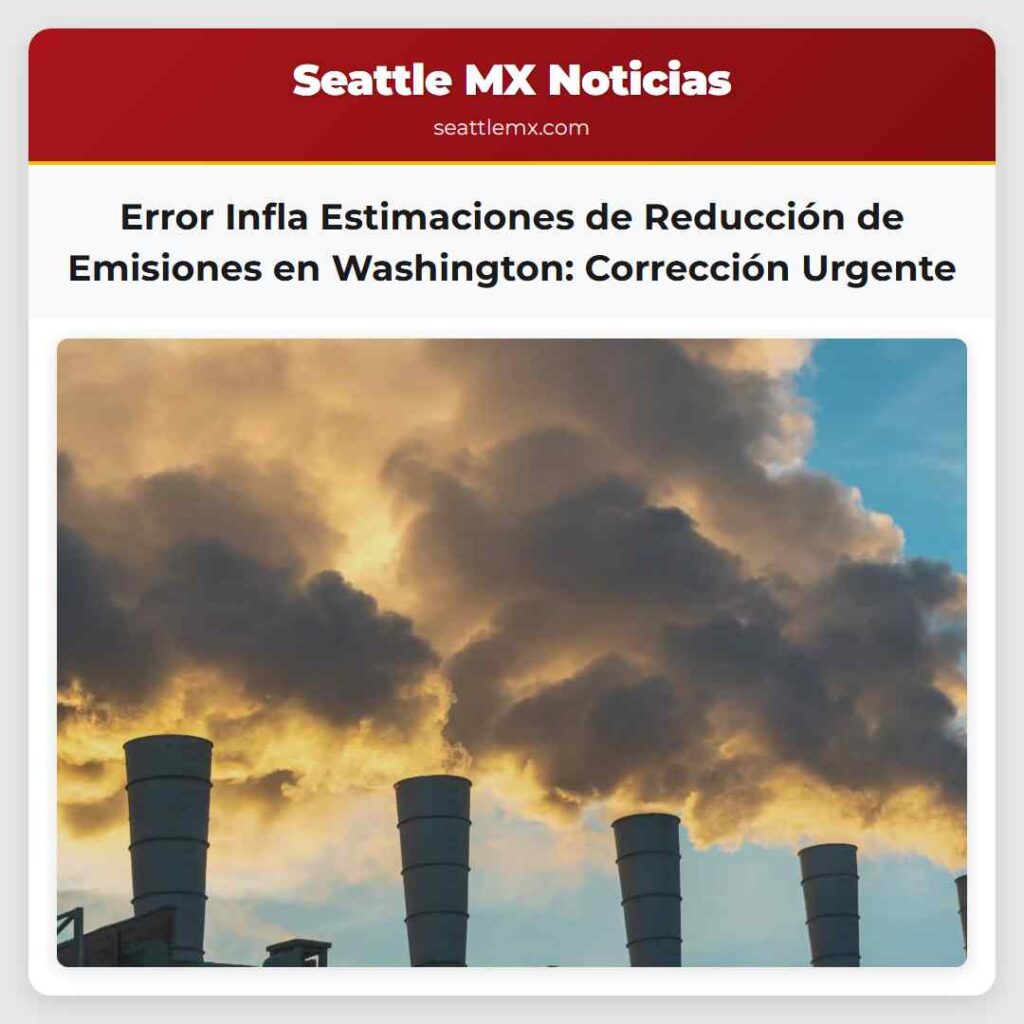 Noticias De Seattle 5 Error Infla Estimaciones de Reducción de